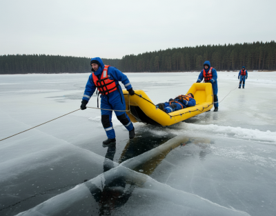 Многофункциональная надувная спасательная лодка ПВХ для МЧС для спасения на воде, льду